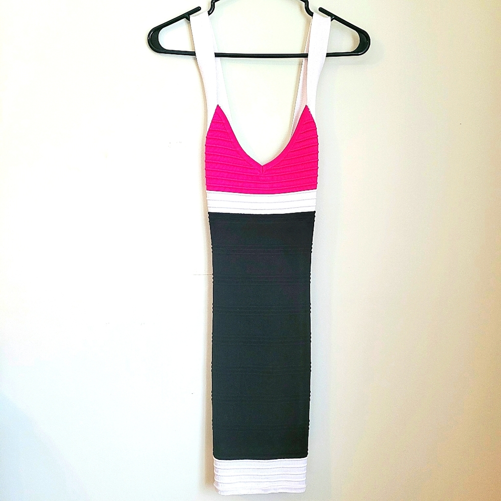 Elegent Pink & Black dress